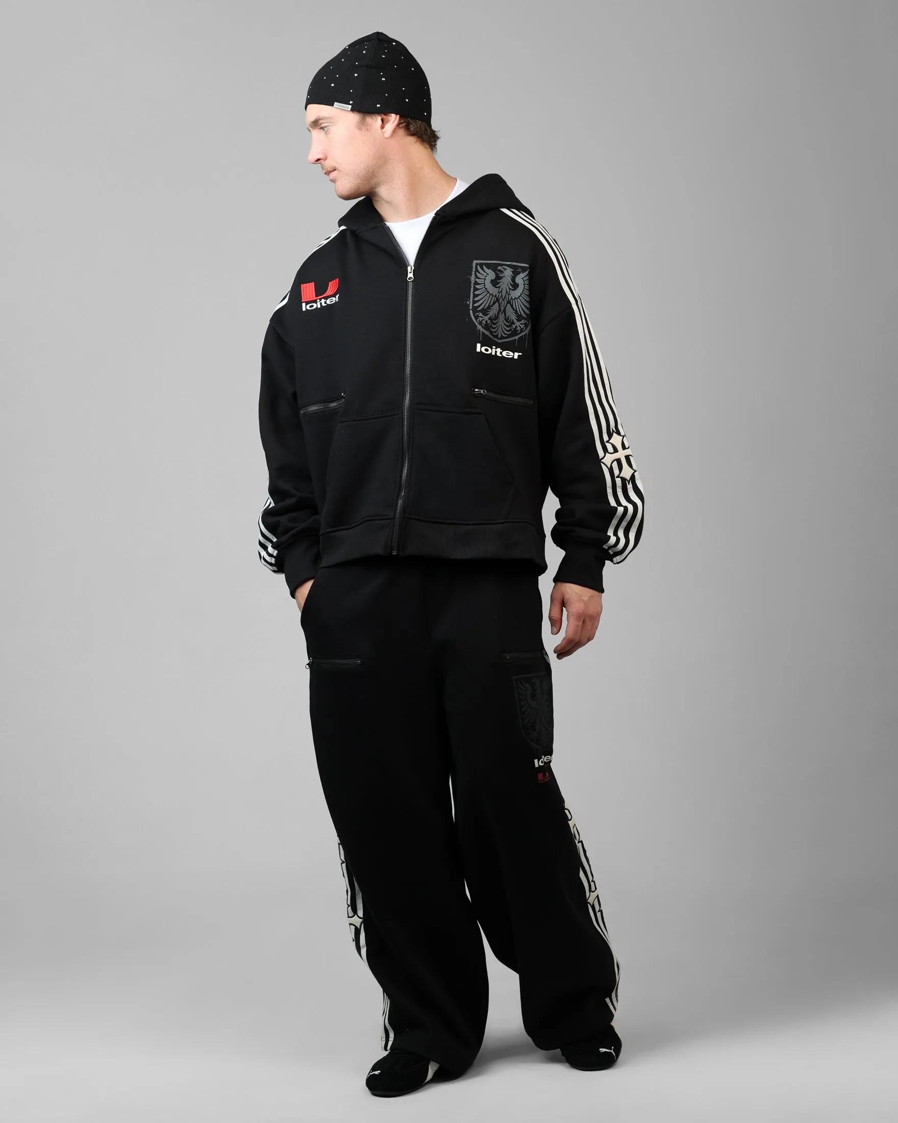 Loiter Imperial Zip Hoodie Black sold by Culture Kings product image thumbnail 3
