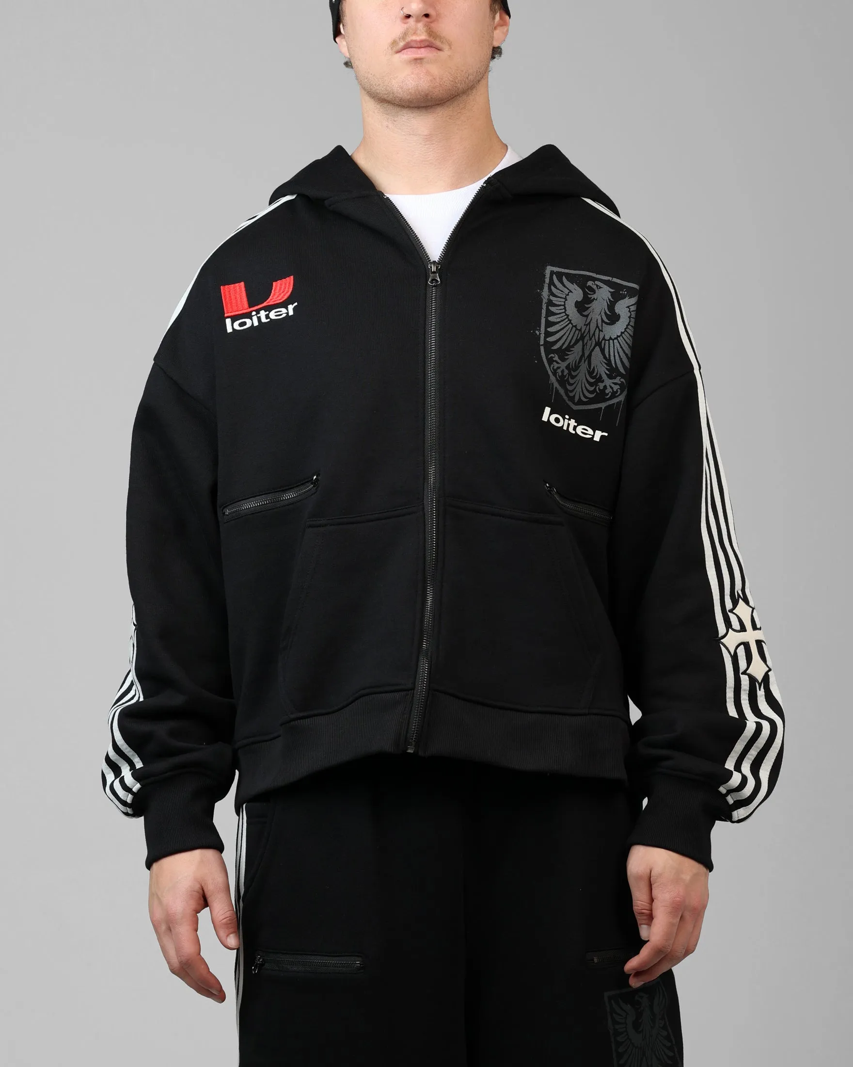 Loiter Imperial Zip Hoodie Black sold by Culture Kings product image thumbnail 2
