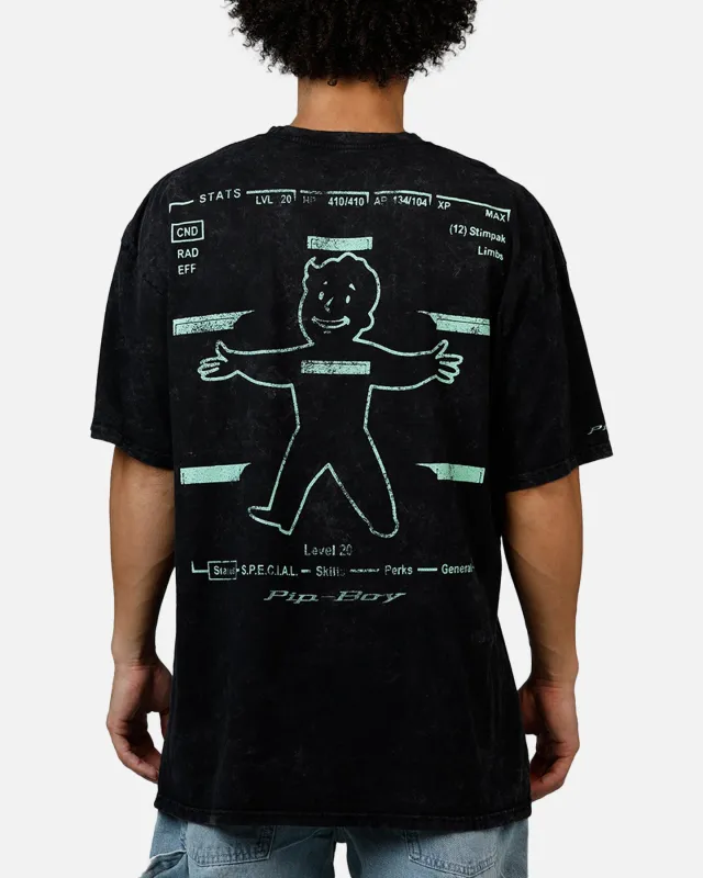 73Studio X Fallout Pipboy T-Shirt Black Acidwash made by Culture Kings