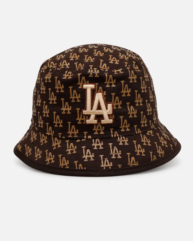 New Era Los Angeles Dodgers 'Monogram' Bucket Hat Brown sold by Culture Kings