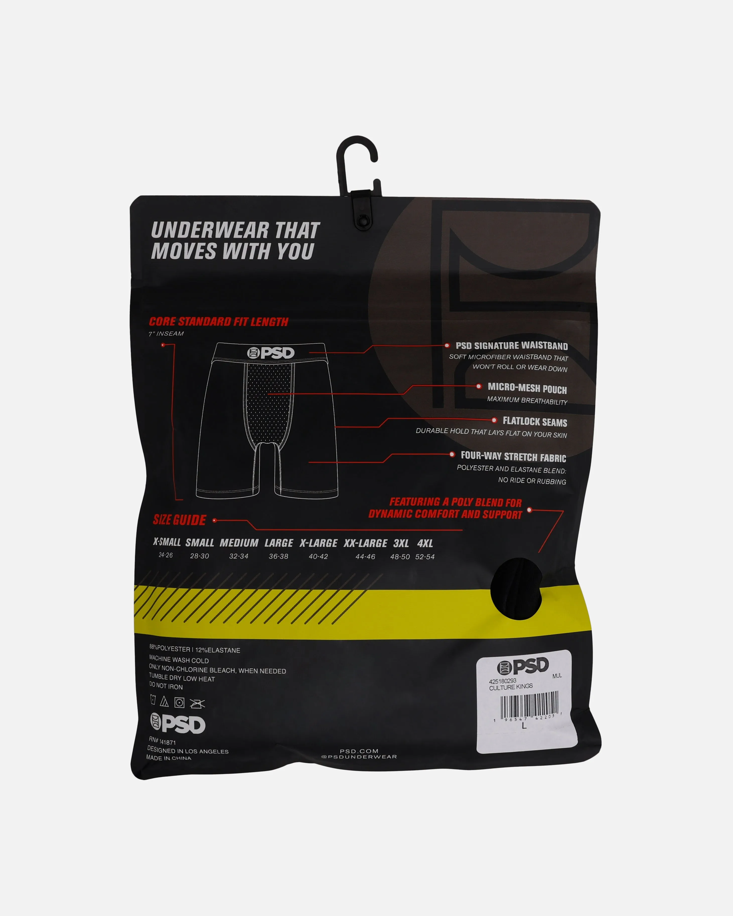 PSD X Culture Kings Boxers Underwear Black/White sold by Culture Kings product image thumbnail 5