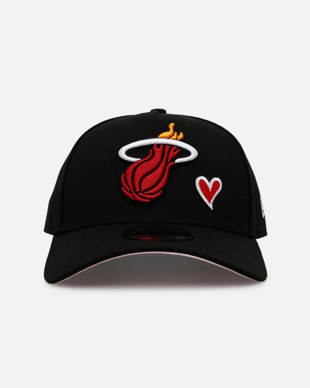 New Era Miami Heat 'Team Color Hearts' 9FORTY A-Frame Snapback Official Team Color sold by Culture Kings