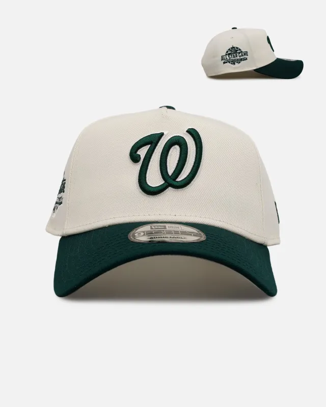 New Era Washington Nationals 'Evergreen' 9FORTY A-Frame Snapback Chrome/Dark Green sold by Culture Kings