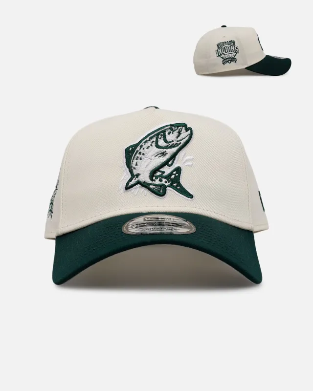 New Era Spokane Indians 'Evergreen 2.0' 9FORTY A-Frame Snapback Chrome/Dark Green sold by Culture Kings