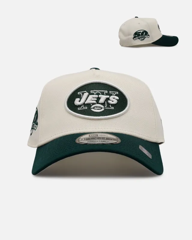 New Era New York Jets 'Evergreen 2.0' 9FORTY A-Frame Snapback Chrome/Dark Green sold by Culture Kings