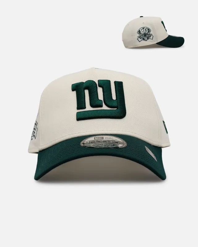 New Era New York Giants 'Evergreen 2.0' 9FORTY A-Frame Snapback Chrome/Dark Green sold by Culture Kings