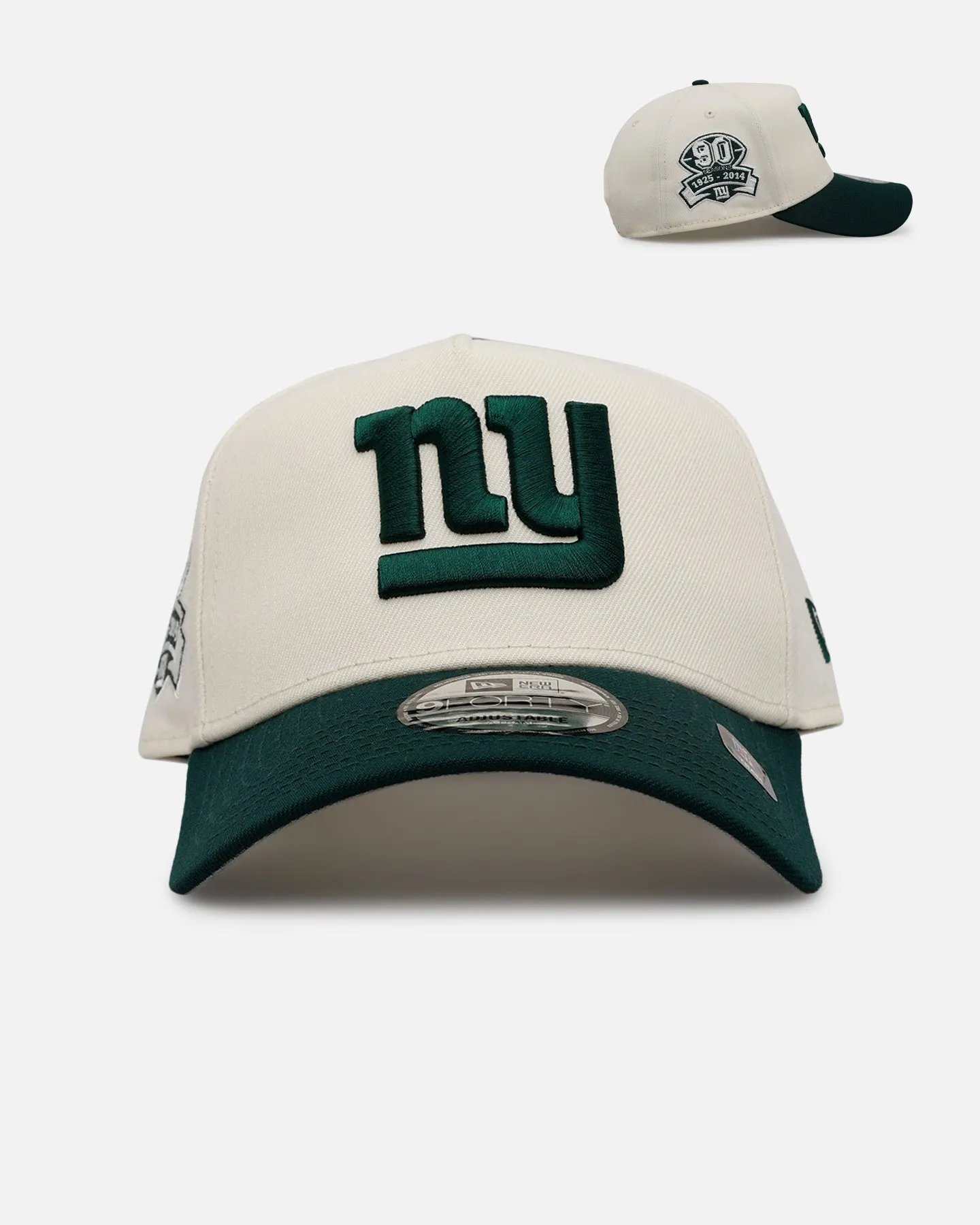 New Era New York Giants 'Evergreen 2.0' 9FORTY A-Frame Snapback Chrome/Dark Green sold by Culture Kings
