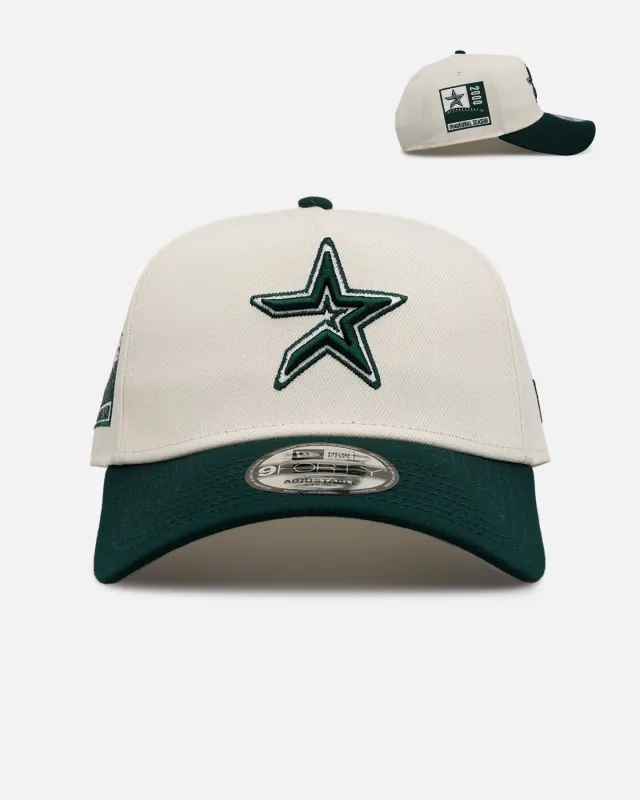 New Era Houston Astros 'Evergreen 2.0' 9FORTY A-Frame Snapback Chrome/Dark Green sold by Culture Kings