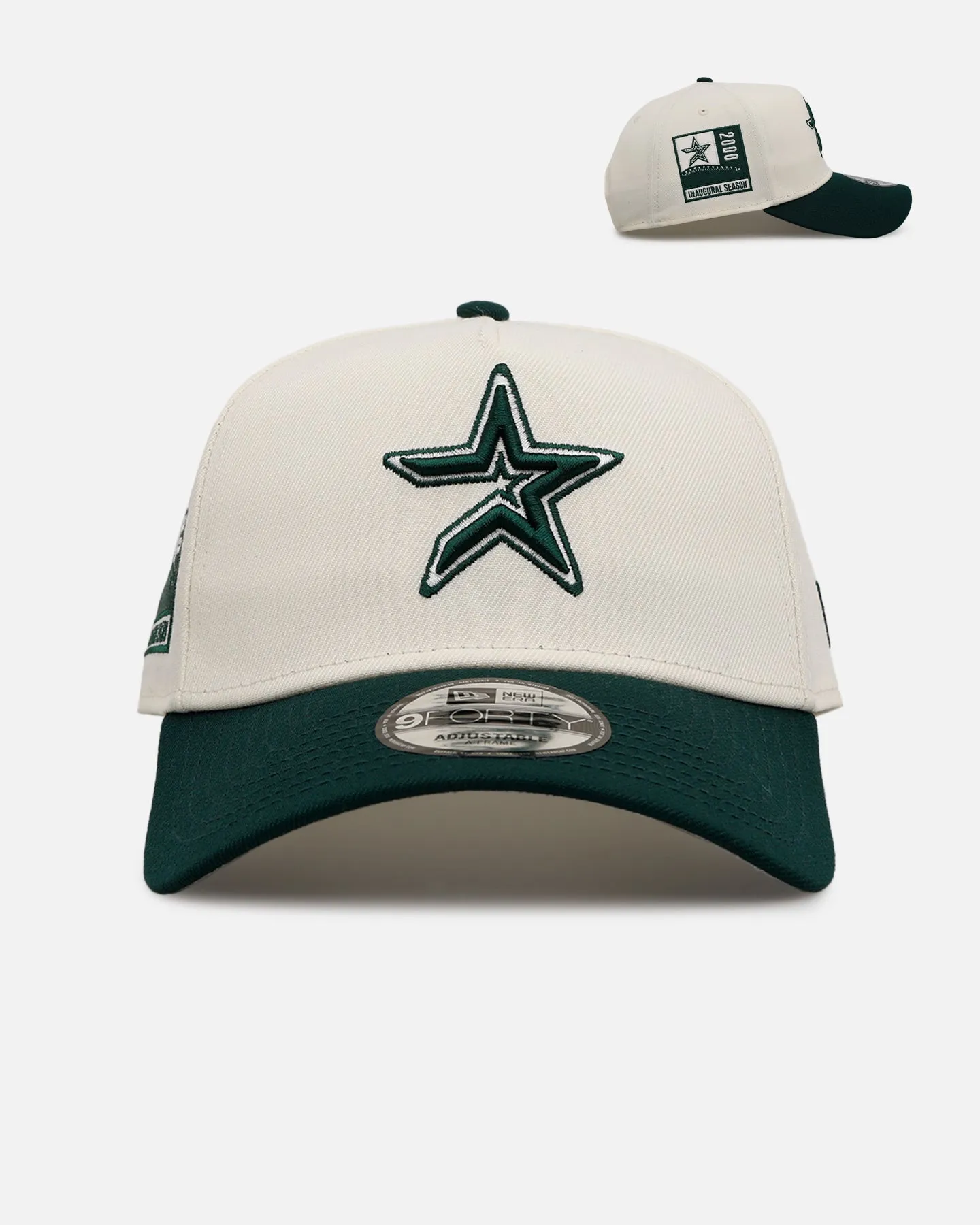 New Era Houston Astros 'Evergreen 2.0' 9FORTY A-Frame Snapback Chrome/Dark Green sold by Culture Kings