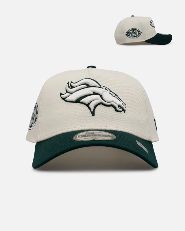 New Era Denver Broncos 'Evergreen 2.0' 9FORTY A-Frame Snapback Chrome/Dark Green sold by Culture Kings