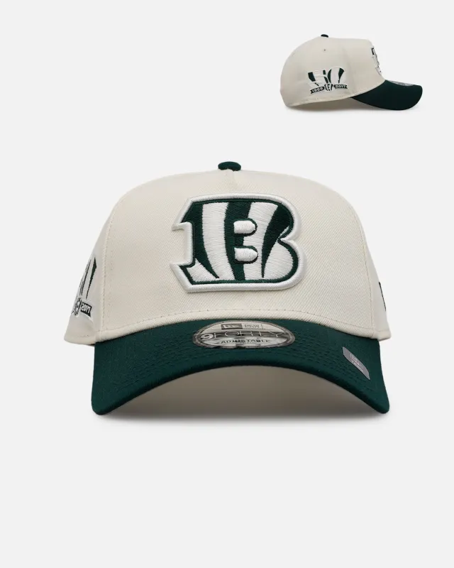 New Era Cincinnati Bengals 'Evergreen 2.0' 9FORTY A-Frame Snapback Chrome/Dark Green sold by Culture Kings