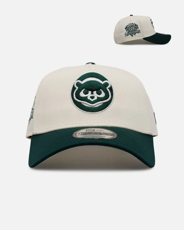 New Era Chicago Cubs 'Evergreen 2.0' 9FORTY A-Frame Snapback Chrome/Dark Green sold by Culture Kings