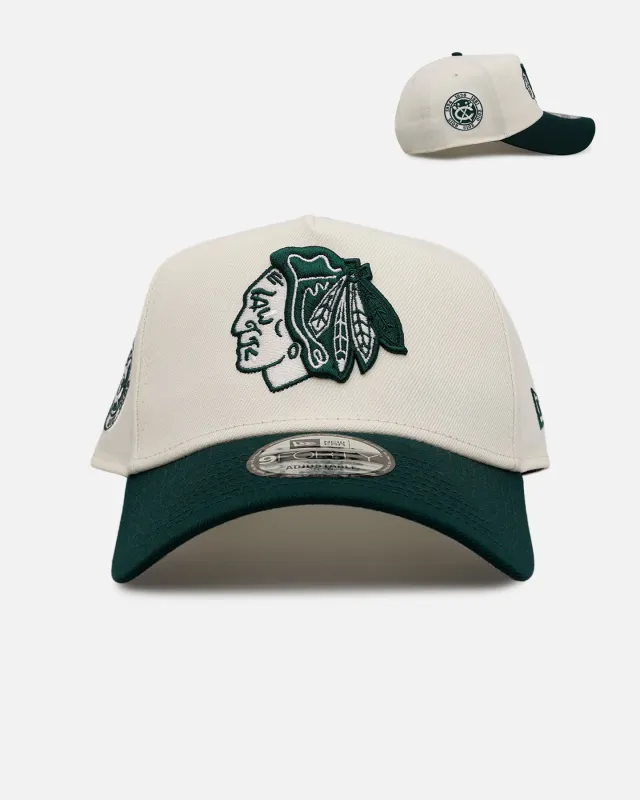 New Era Chicago Blackhawks 'Evergreen 2.0' 9FORTY A-Frame Snapback Chrome/Dark Green made by New Era