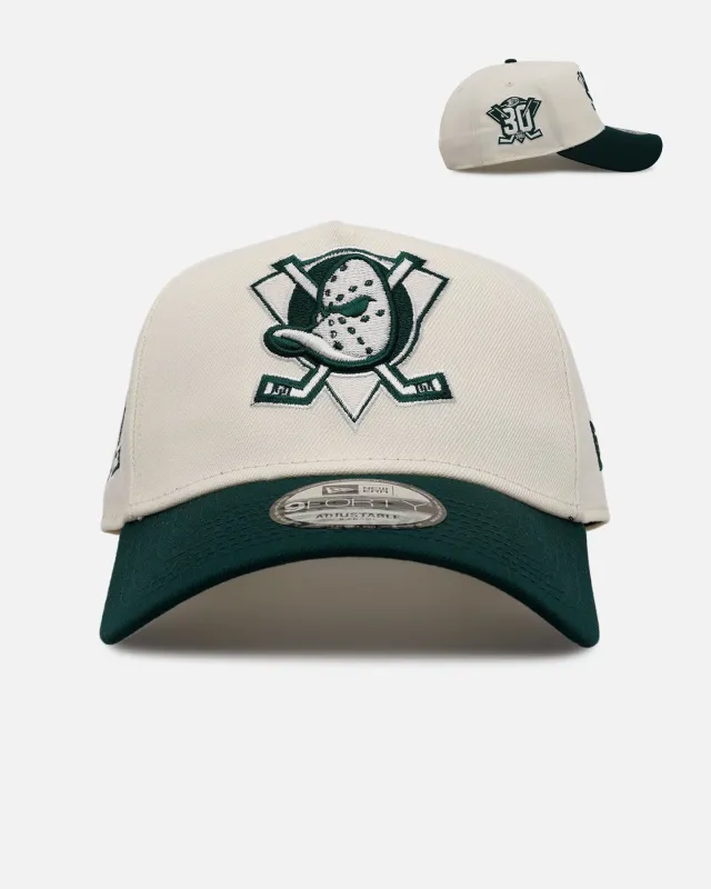 New Era Anaheim Ducks 'Evergreen 2.0' 9FORTY A-Frame Snapback Chrome/Dark Green sold by Culture Kings