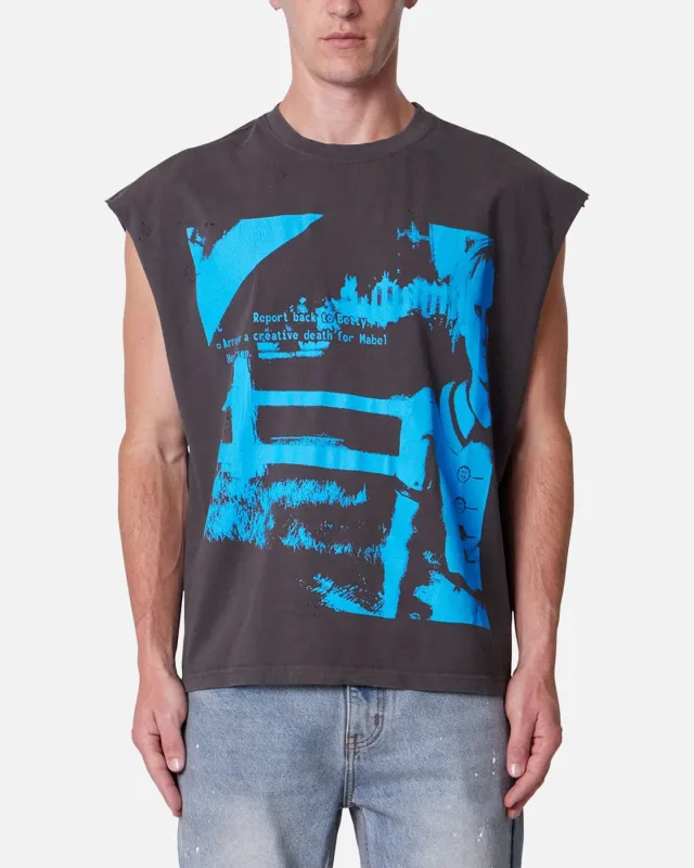 MNML Distressed Sleeveless Tank Washed Black sold by Culture Kings