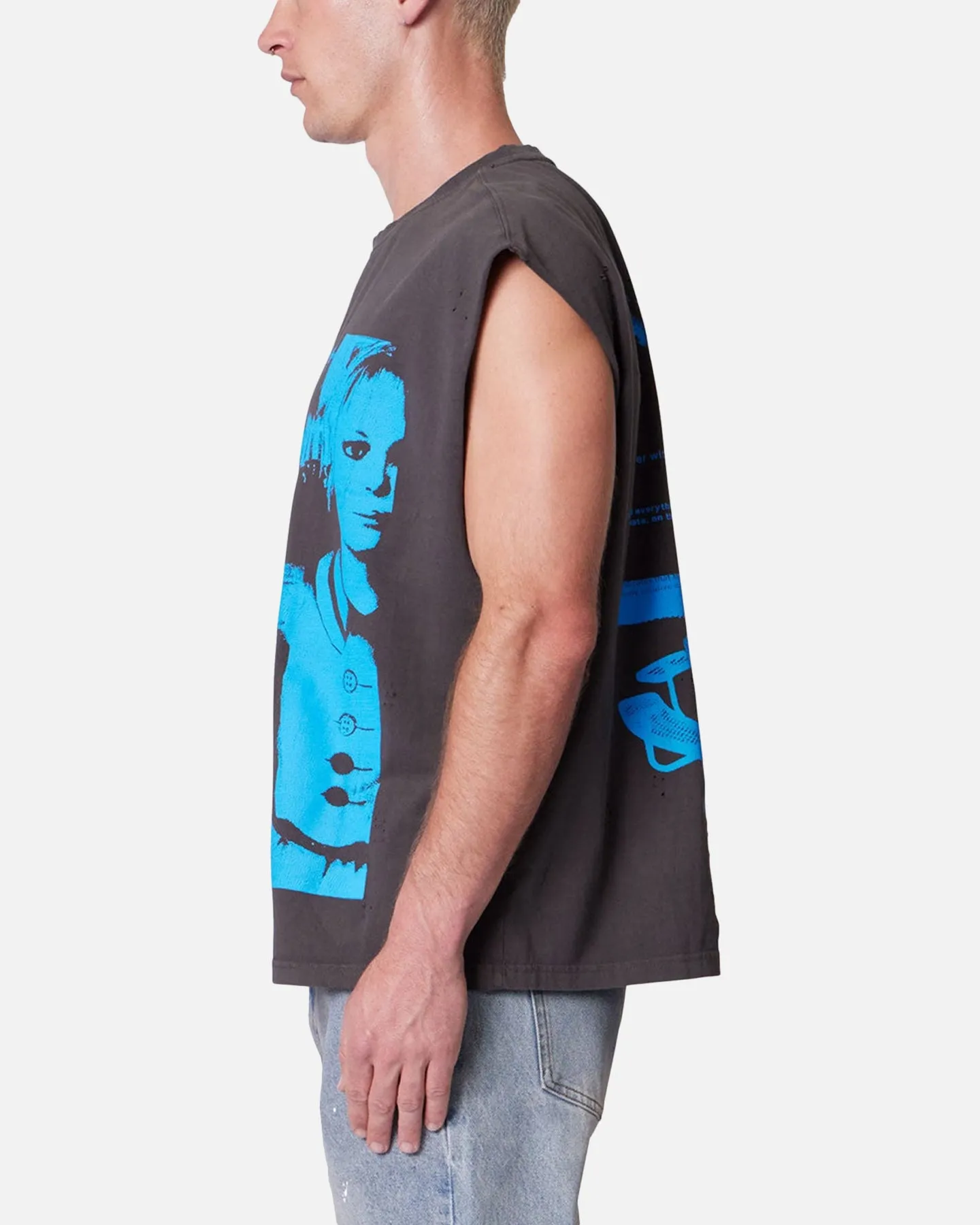 MNML Distressed Sleeveless Tank Washed Black sold by Culture Kings product image thumbnail 3