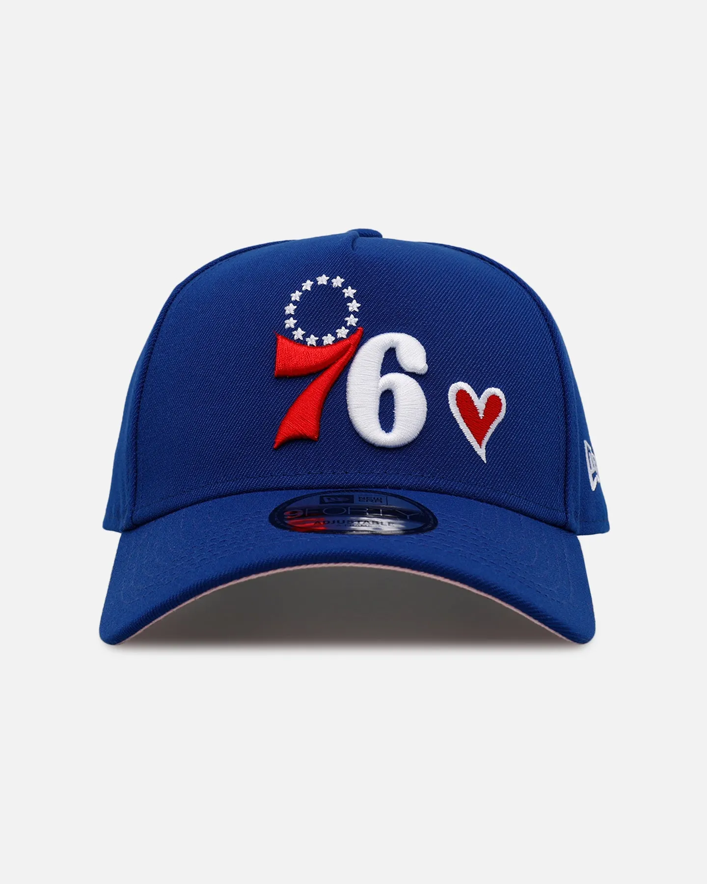 New Era Philadelphia 76ers 'Team Color Hearts' 9FORTY A-Frame Snapback Official Team Color sold by Culture Kings