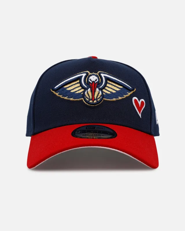 New Era New Orleans Pelicans 'Team Color Hearts' 9FORTY A-Frame Snapback Official Team Color sold by Culture Kings