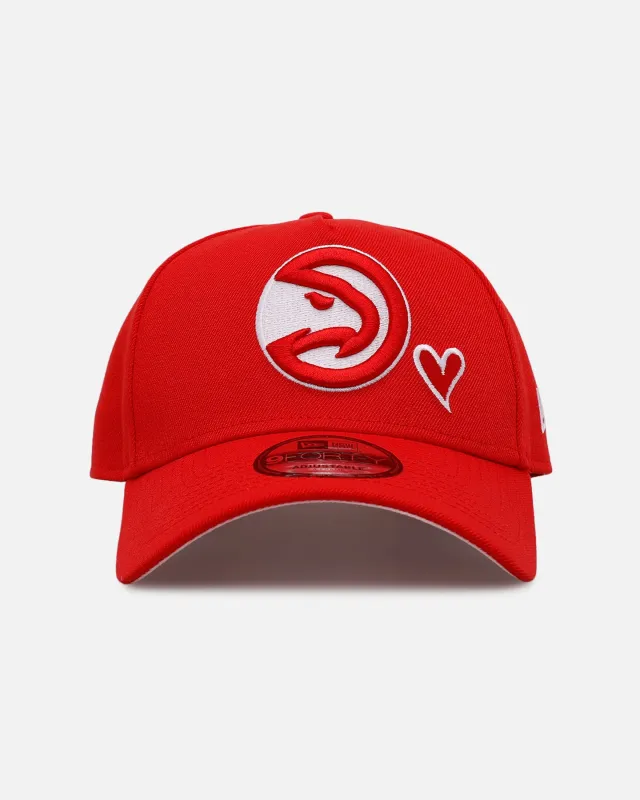 New Era Atlanta Hawks 'Team Color Hearts' 9FORTY A-Frame Snapback Official Team Color sold by Culture Kings