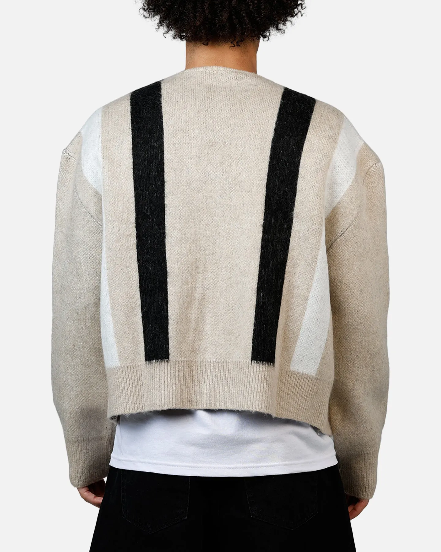 MNML Striped Mohair Cardigan Sweater Tan sold by Culture Kings product image thumbnail 2