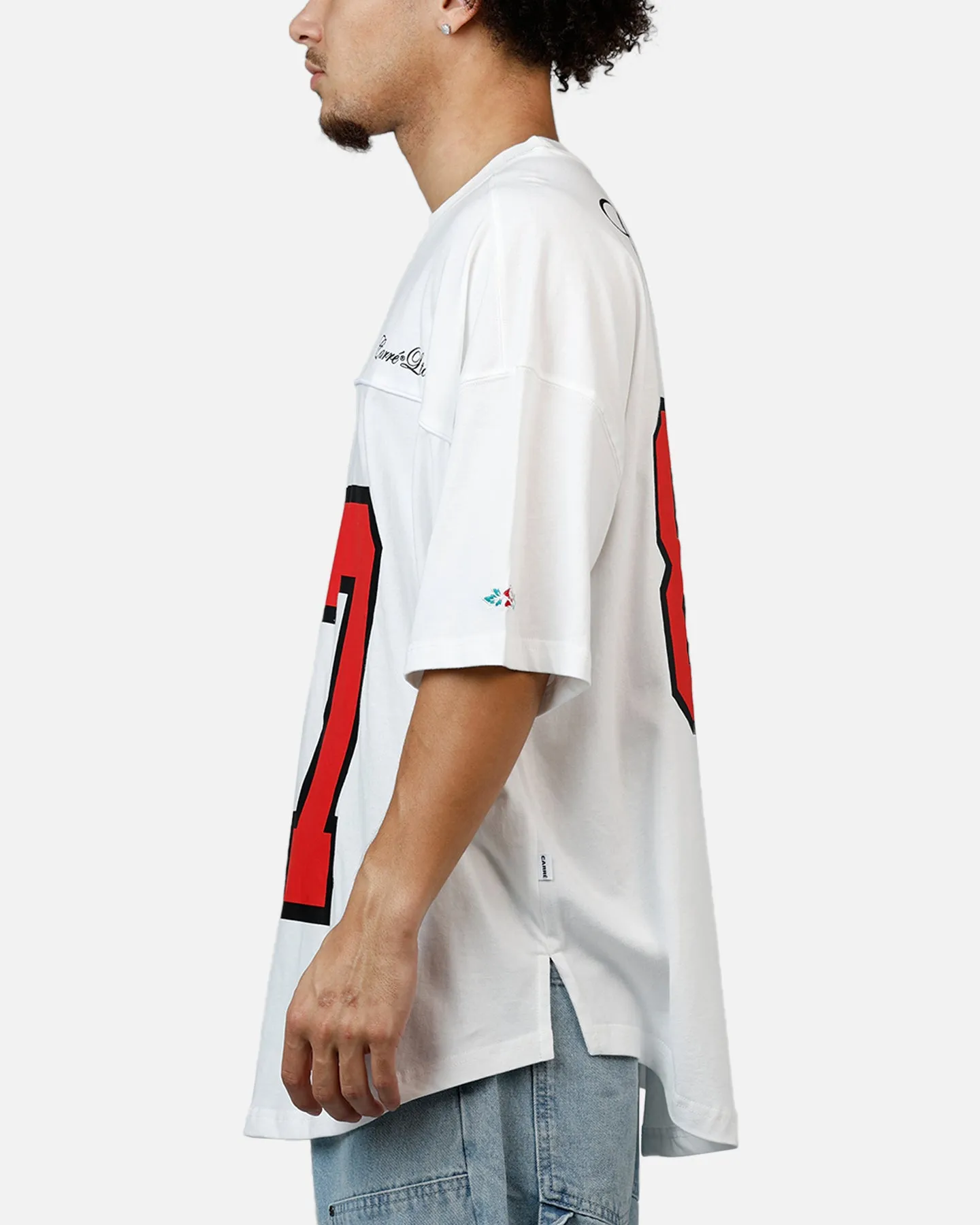 Carre Hitta Grid Iron T-Shirt Off White/Red sold by Culture Kings product image thumbnail 5