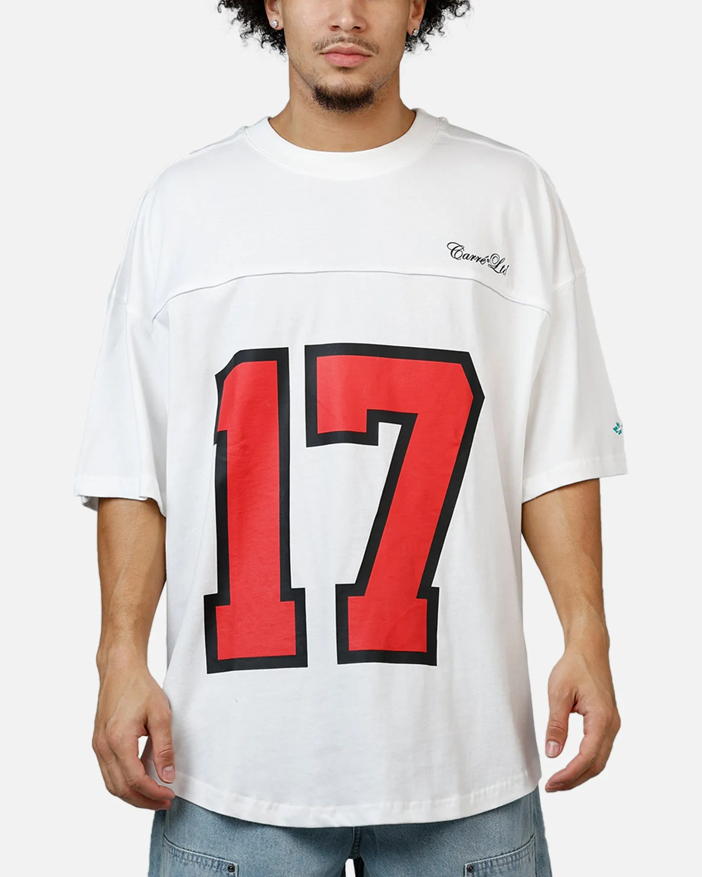 Carre Hitta Grid Iron T-Shirt Off White/Red sold by Culture Kings product image thumbnail 2