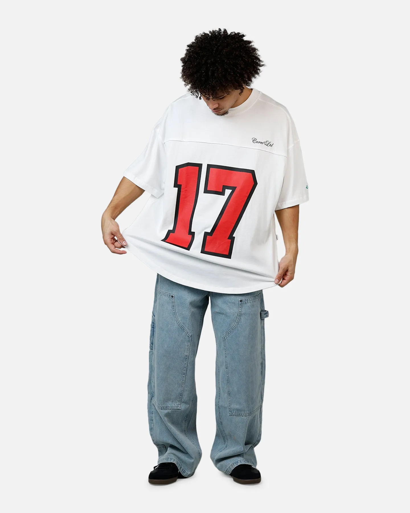 Carre Hitta Grid Iron T-Shirt Off White/Red sold by Culture Kings product image thumbnail 3