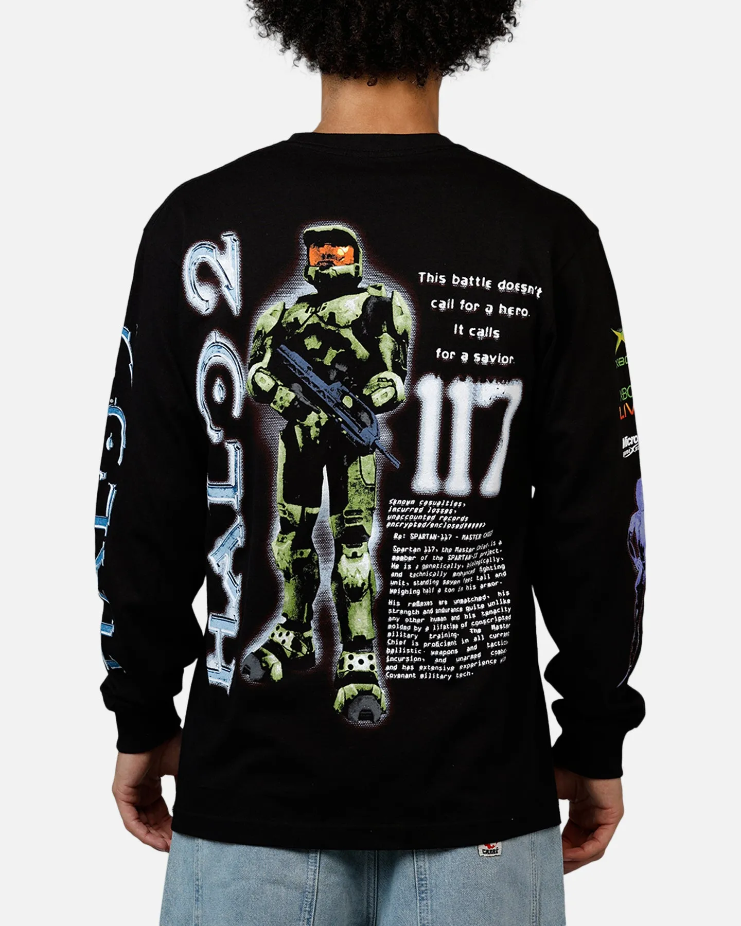 73Studio X Halo Halo 2 Spartan 117 Long Sleeve T-Shirt Black sold by Culture Kings