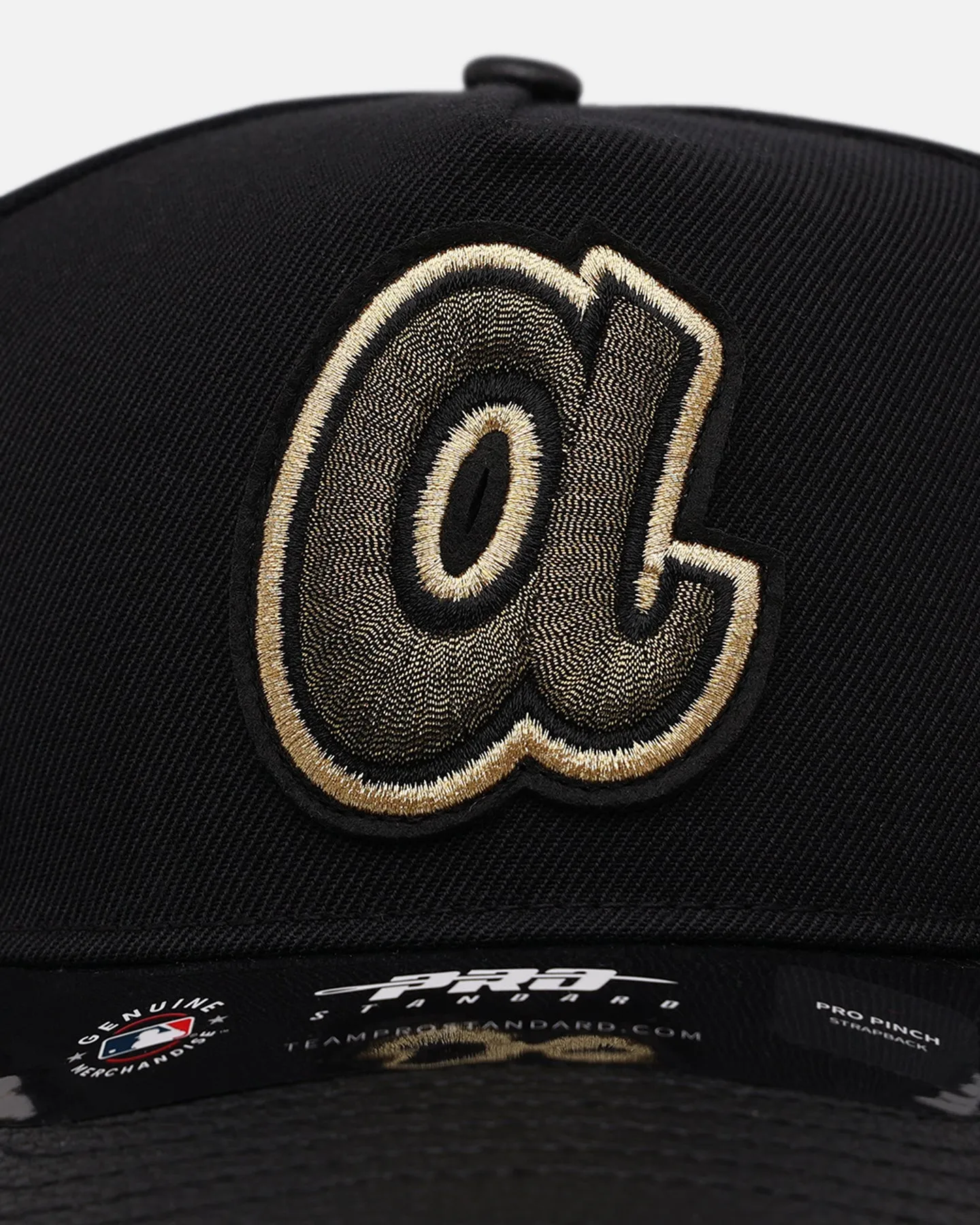 Pro Standard Atlanta Braves 'Gold Twist' Pro Pinch Strapback Black/Gold sold by Culture Kings product image thumbnail 5
