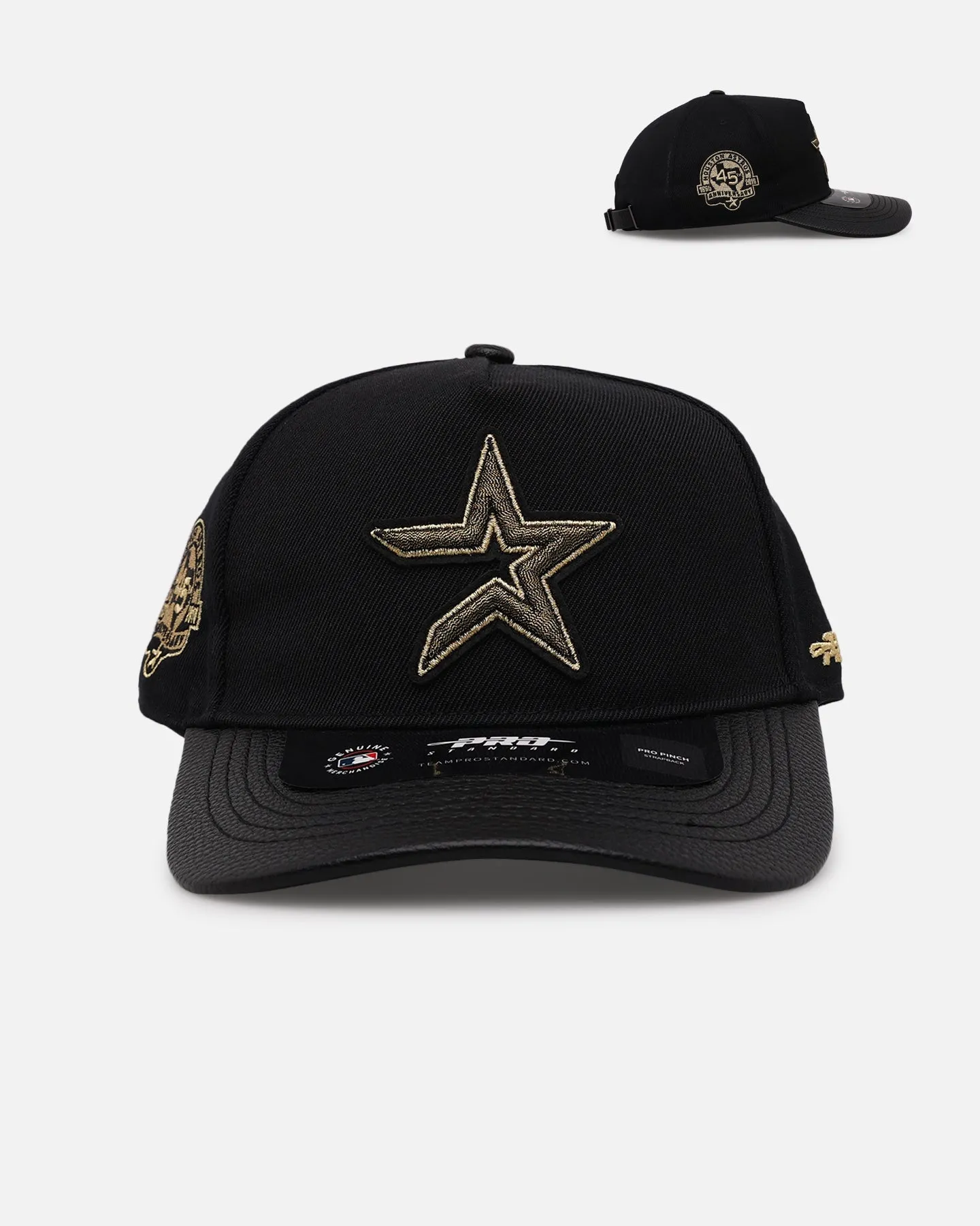 Pro Standard Houston Astros 'Gold Twist' Pro Pinch Strapback Black/Gold sold by Culture Kings