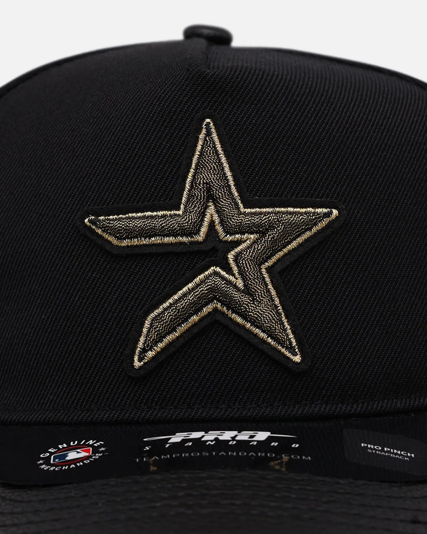 Pro Standard Houston Astros 'Gold Twist' Pro Pinch Strapback Black/Gold sold by Culture Kings product image thumbnail 5