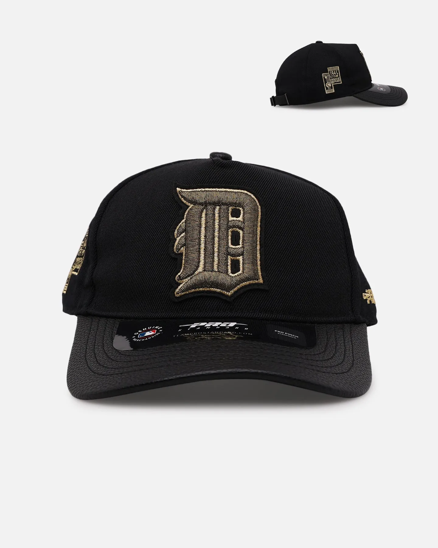 Pro Standard Detroit Tigers 'Gold Twist' Pro Pinch Strapback Black/Gold sold by Culture Kings