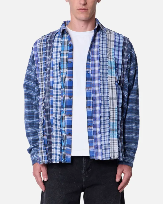 MNML Tuxedo Vintage Flannel Shirt Blue/Multi made by MNML