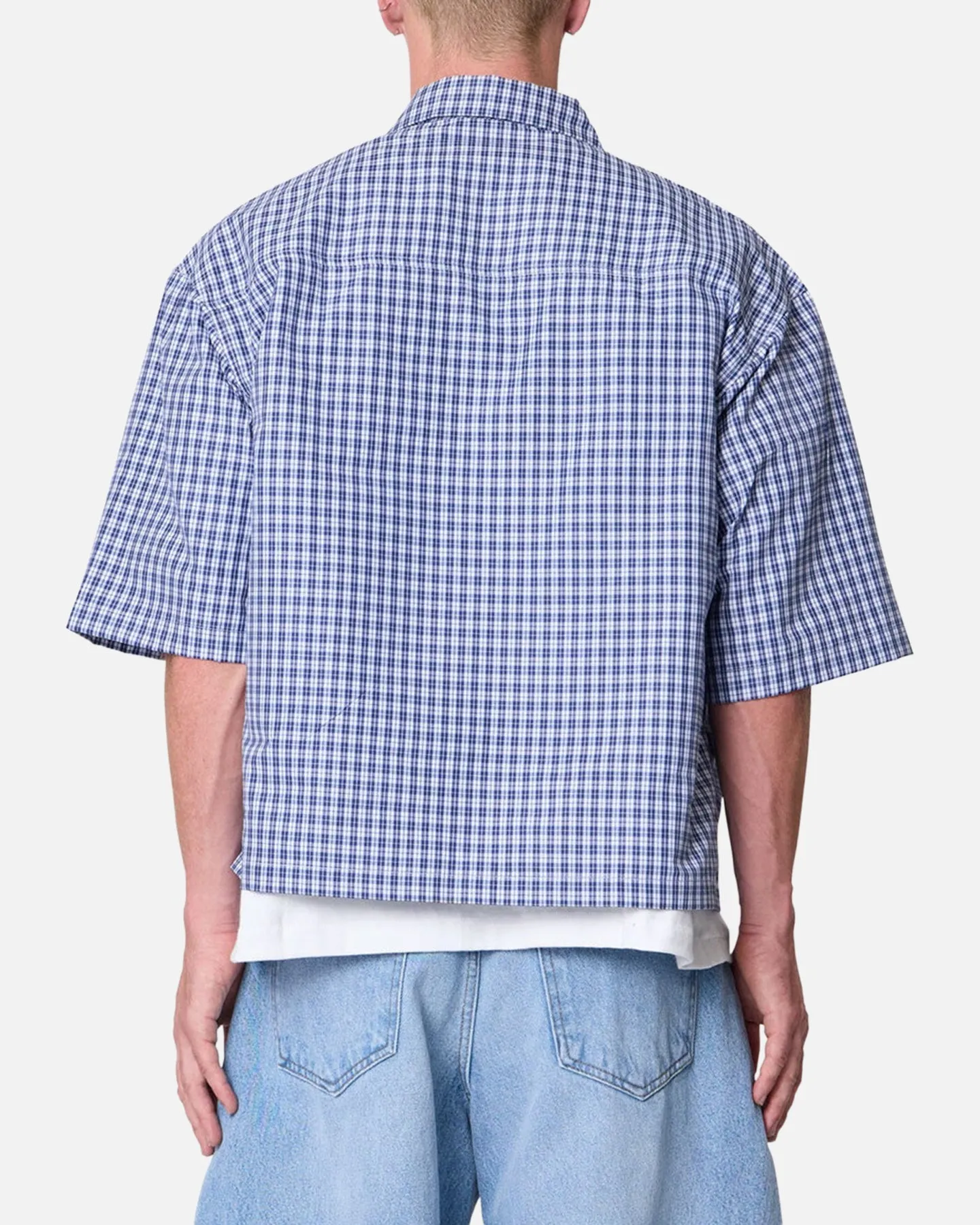 MNML Crispy Poplin Over Button Up Shirt Blue sold by Culture Kings product image thumbnail 4