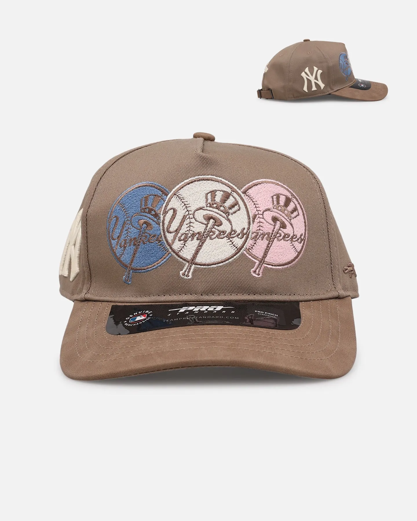 Pro Standard New York Yankees 'Multicolor Logos' Pro Pinch Strapback Multicolor sold by Culture Kings