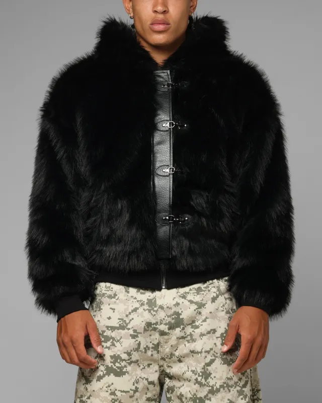 Loiter Eastern Bloc Fur Jacket Black sold by Culture Kings