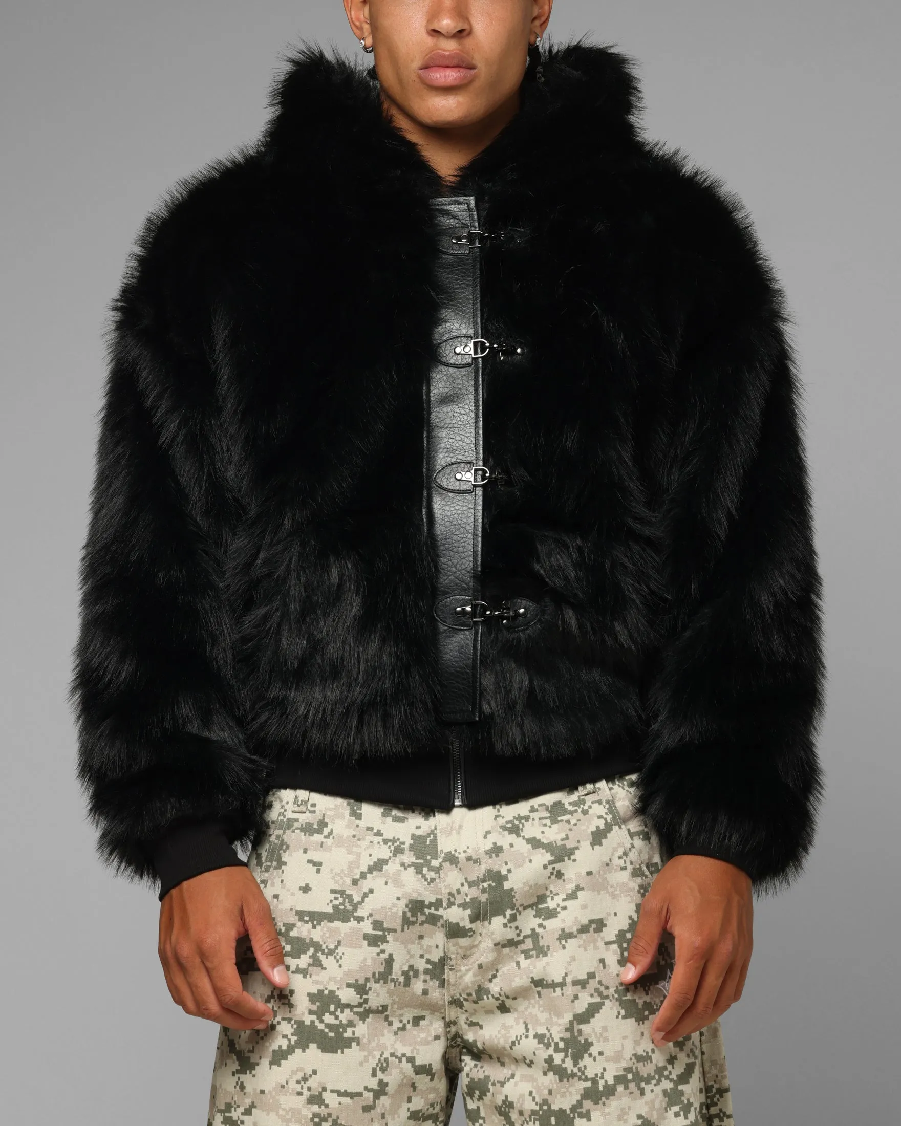 Loiter Eastern Bloc Fur Jacket Black sold by Culture Kings