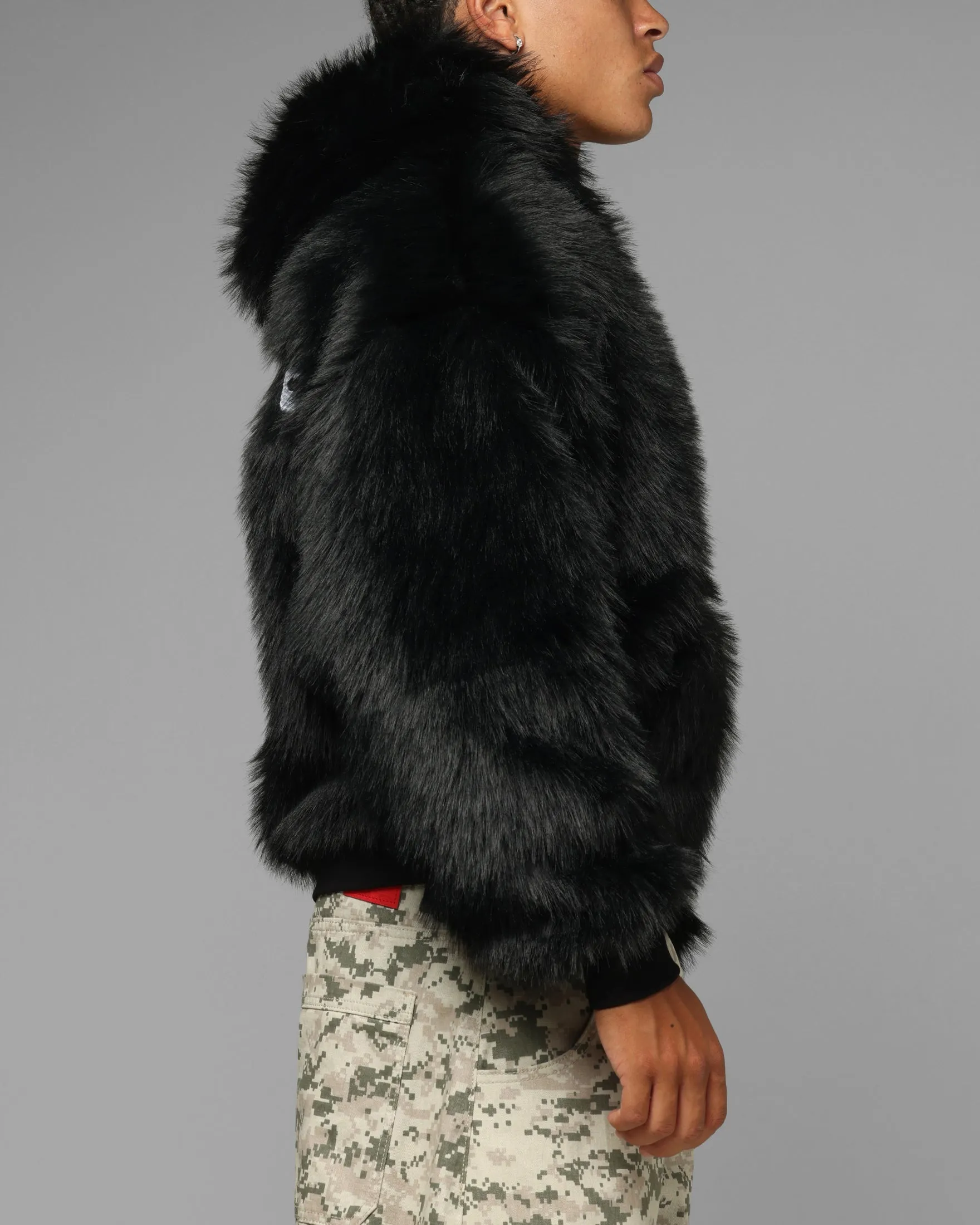 Loiter Eastern Bloc Fur Jacket Black sold by Culture Kings product image thumbnail 5