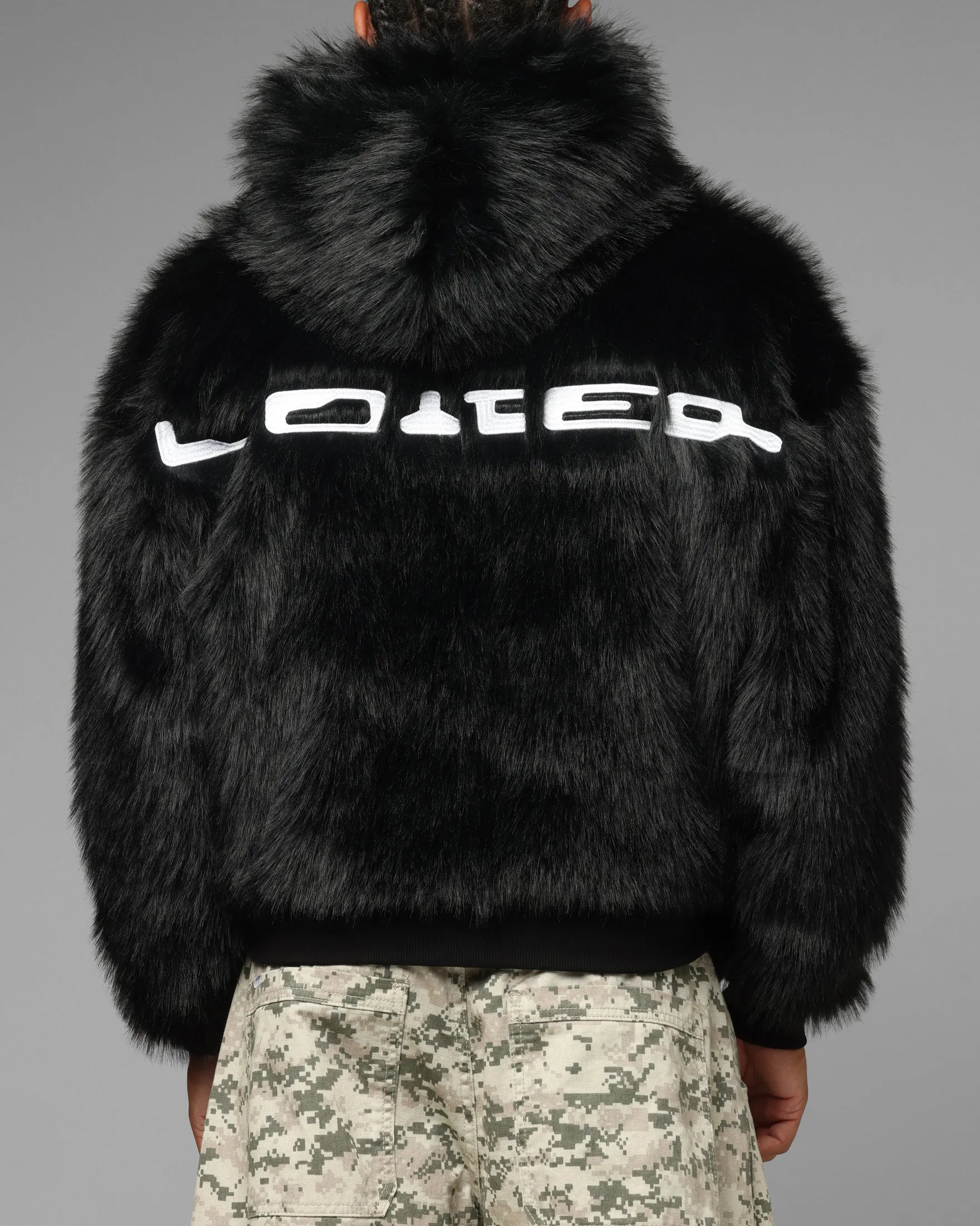 Loiter Eastern Bloc Fur Jacket Black sold by Culture Kings product image thumbnail 2