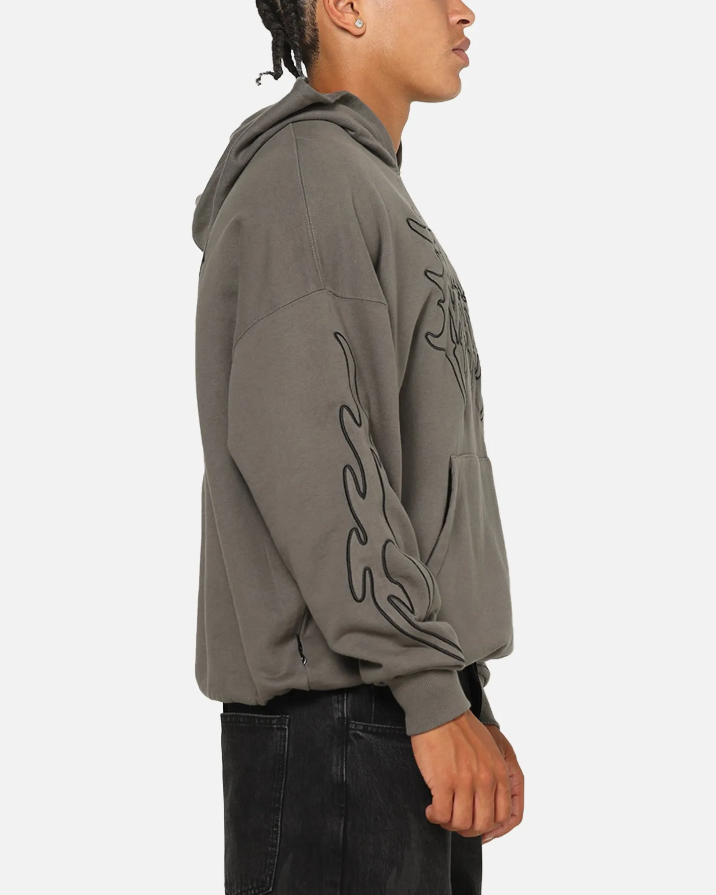 Saint Morta Crested Wing Hoodie Washed Charcoal sold by Culture Kings product image thumbnail 5