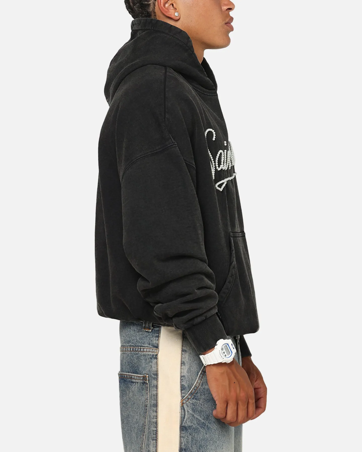 Saint Morta Pearl Script Hoodie Vintage Black sold by Culture Kings product image thumbnail 4