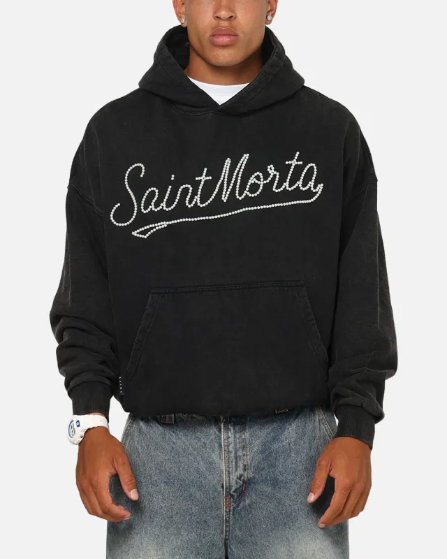 Saint Morta Pearl Script Hoodie Vintage Black sold by Culture Kings