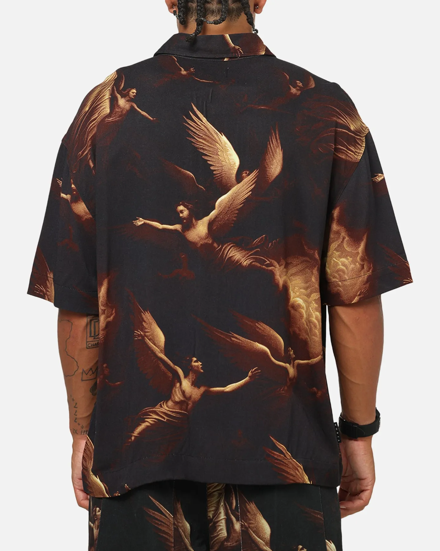 Saint Morta Rapture Button Up Shirt Black/Orange sold by Culture Kings product image thumbnail 3