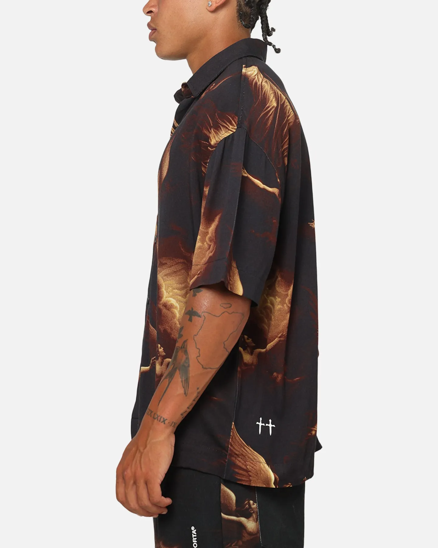 Saint Morta Rapture Button Up Shirt Black/Orange sold by Culture Kings product image thumbnail 5