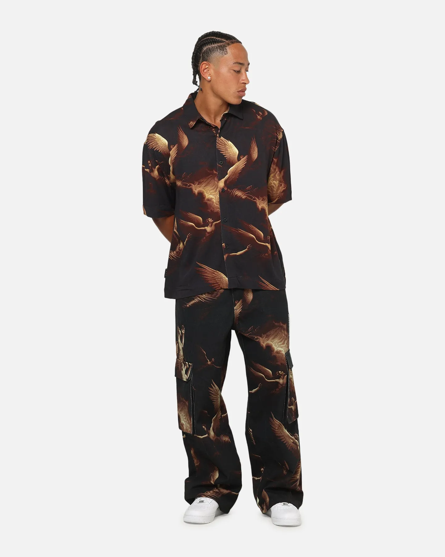 Saint Morta Rapture Button Up Shirt Black/Orange sold by Culture Kings product image thumbnail 2