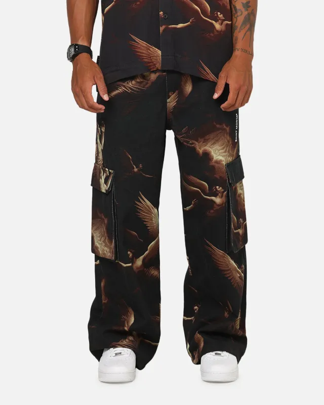 Saint Morta Rapture Cargo Pants Black/Orange made by Culture Kings