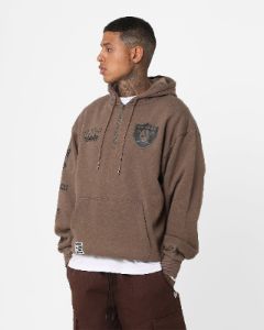 New Era Las Vegas Raiders 1/4 Zip Hoodie Brown sold by Culture Kings