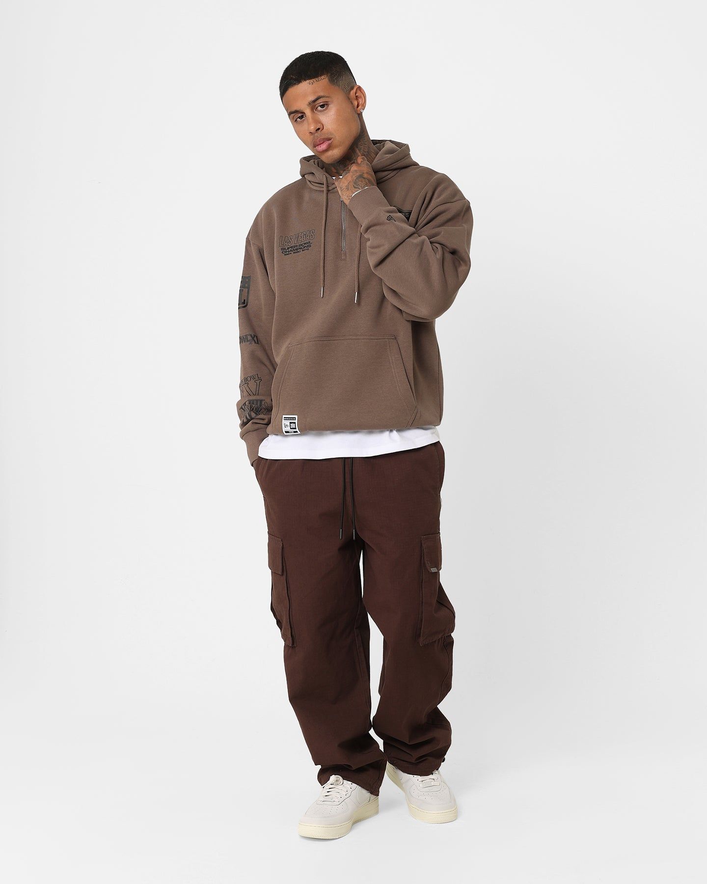 New Era Las Vegas Raiders 1/4 Zip Hoodie Brown sold by Culture Kings product image thumbnail 2