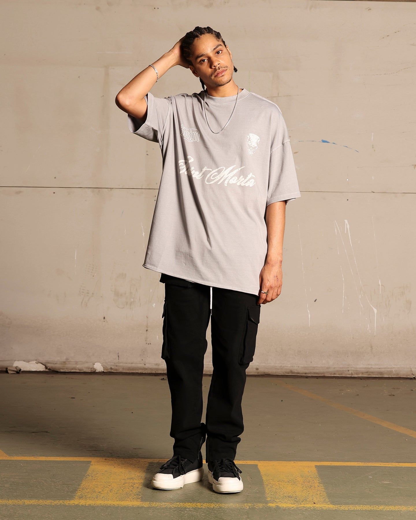 Saint Morta Roadhouse Boxy T-Shirt Vintage Grey sold by Culture Kings product image thumbnail 3