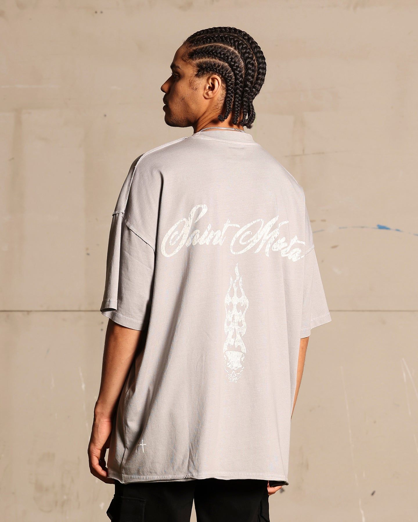 Saint Morta Roadhouse Boxy T-Shirt Vintage Grey sold by Culture Kings product image thumbnail 2